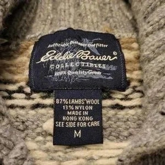 Eddie Bauer Lamb's Wool Cardigan - Picture 3 of 3